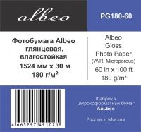 ALBEO PG180-60 Фотобумага глянцевая, влагостойкая, 180 г/м2, 60" (1,524х30 м), втулка 50.8мм