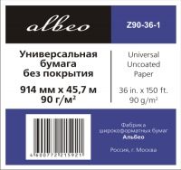 ALBEO Z90-36-1 Бумага универсальная, 90г/м2, 0.914x45.7м, втулка 50.8мм